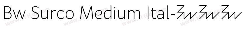 Bw Surco Medium Ital字体转换